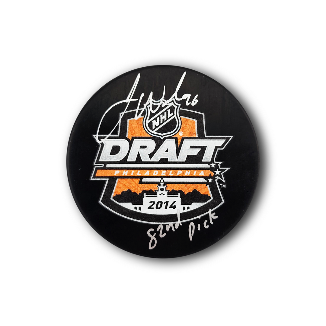 Jake Walman Autographed 2014 NHL Draft Hockey Puck Inscribed 82nd Pick