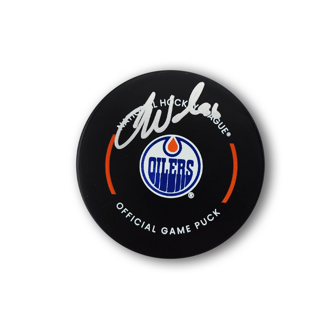 Jake Walman Autographed Edmonton Oilers Official Hockey Puck