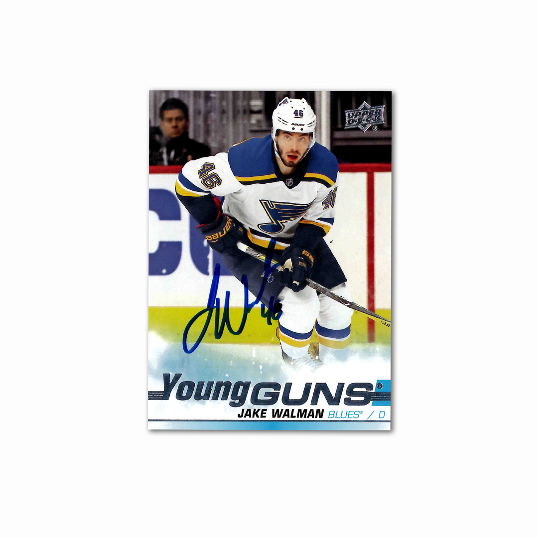 Jake Walman Autographed St. Louis Blues Young Guns Hockey Card