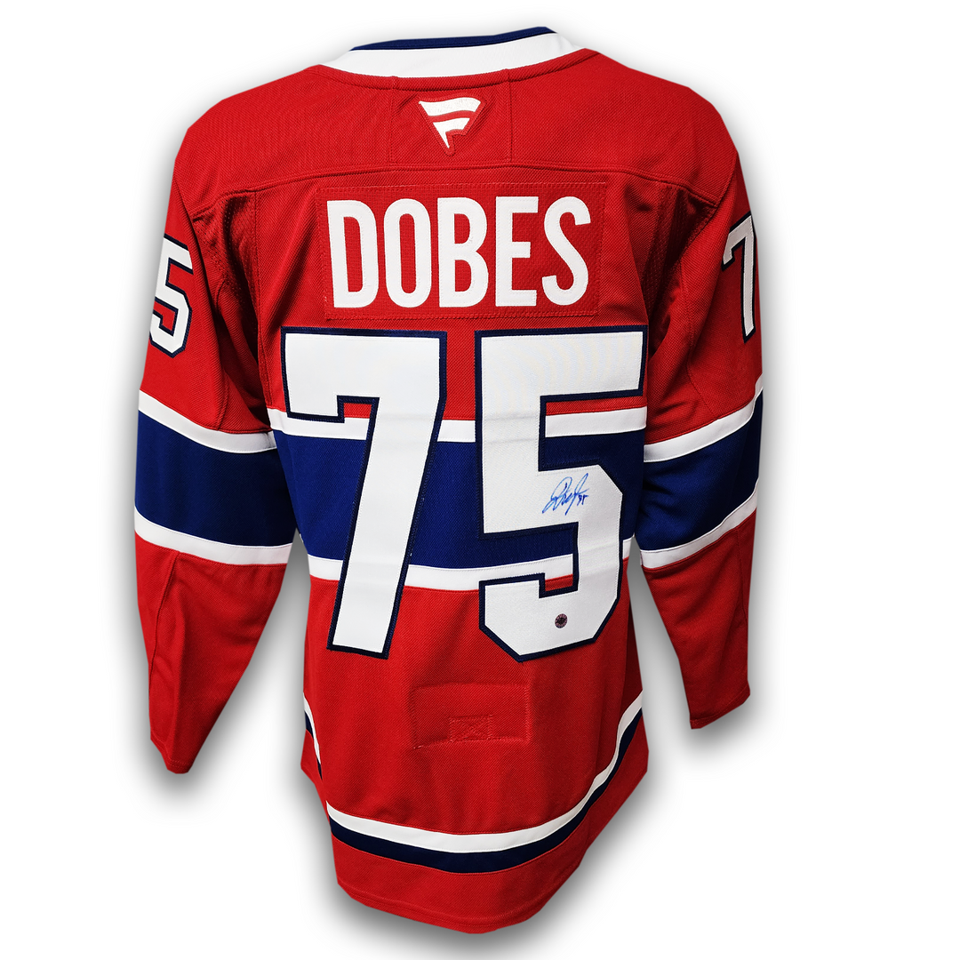 Jakub Dobes Autographed Montreal Canadiens Home Fanatics Premium Jersey