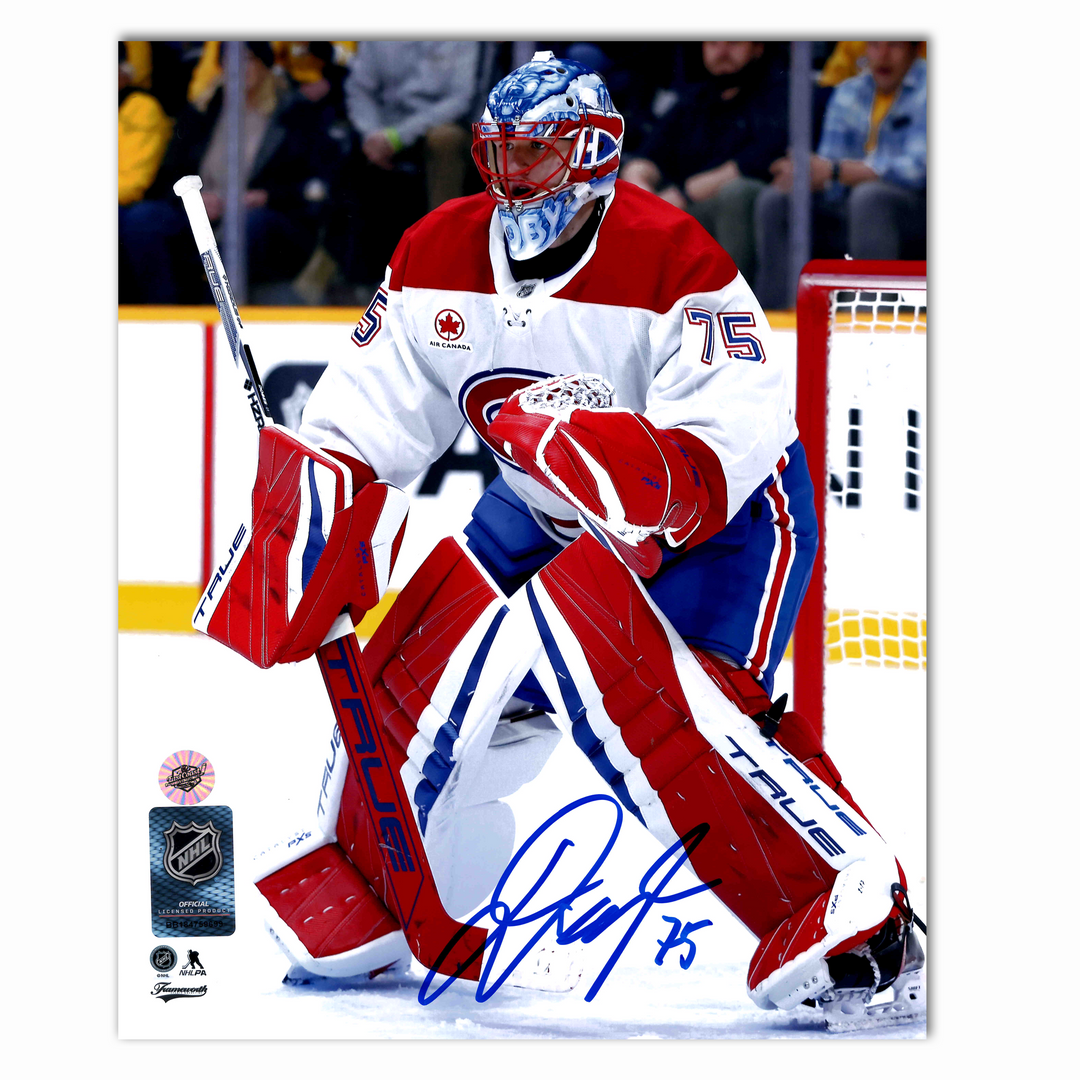 Jakub Dobes Autographed Montreal Canadiens Away 8x10 Photo
