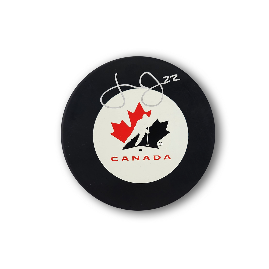 Jamie Benn Autographed Team Canada Hockey Puck