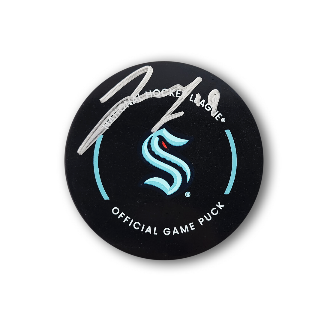Jared McCann Autographed Seattle Kraken Official Hockey Puck