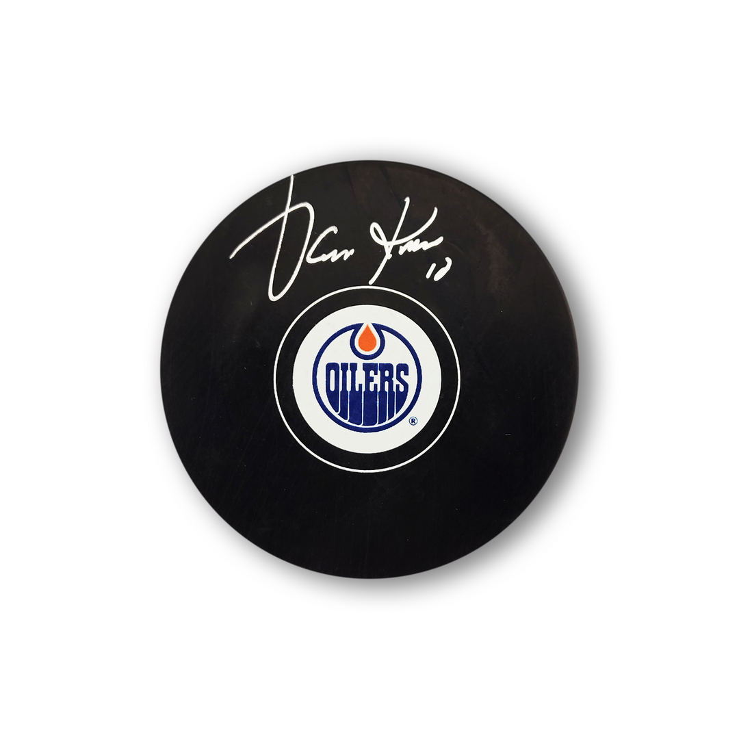 Jari Kurri Autographed Edmonton Oilers Hockey Puck
