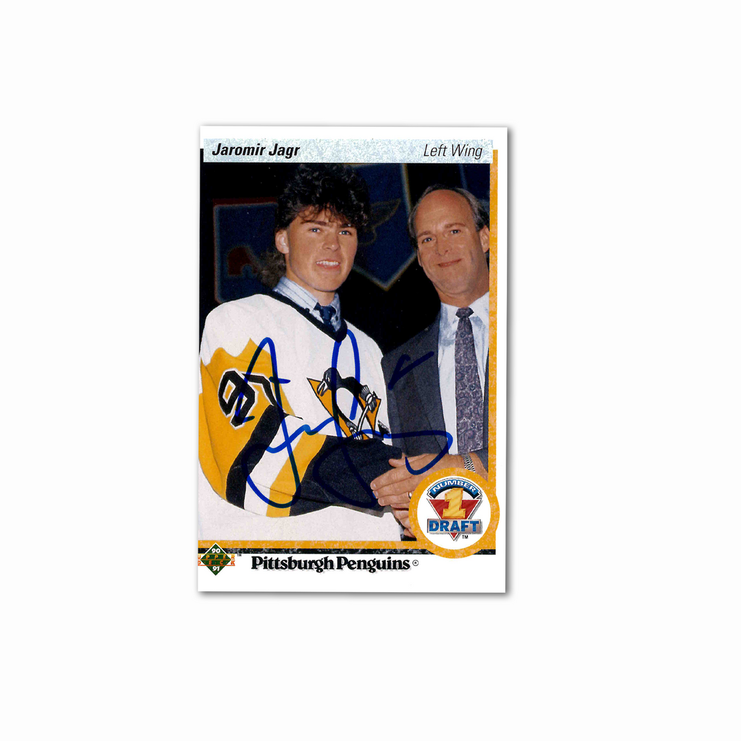 Jaromir Jagr Autographed 1990-91 Upper Deck Rookie Card #356 Pittsburgh Penguins