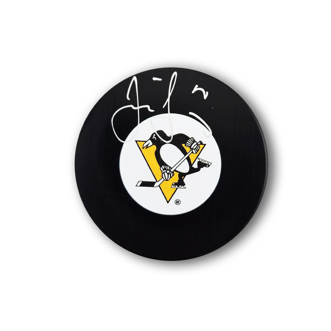 Jaromir Jagr Autographed Pittsburgh Penguins Hockey Puck