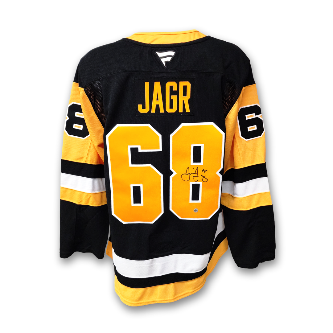 Jaromir Jagr Autographed Pittsburgh Penguins Fanatics Premium Jersey