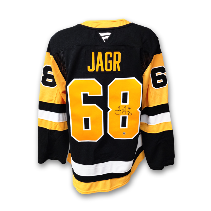 Jaromir Jagr Autographed Pittsburgh Penguins Fanatics Premium Jersey