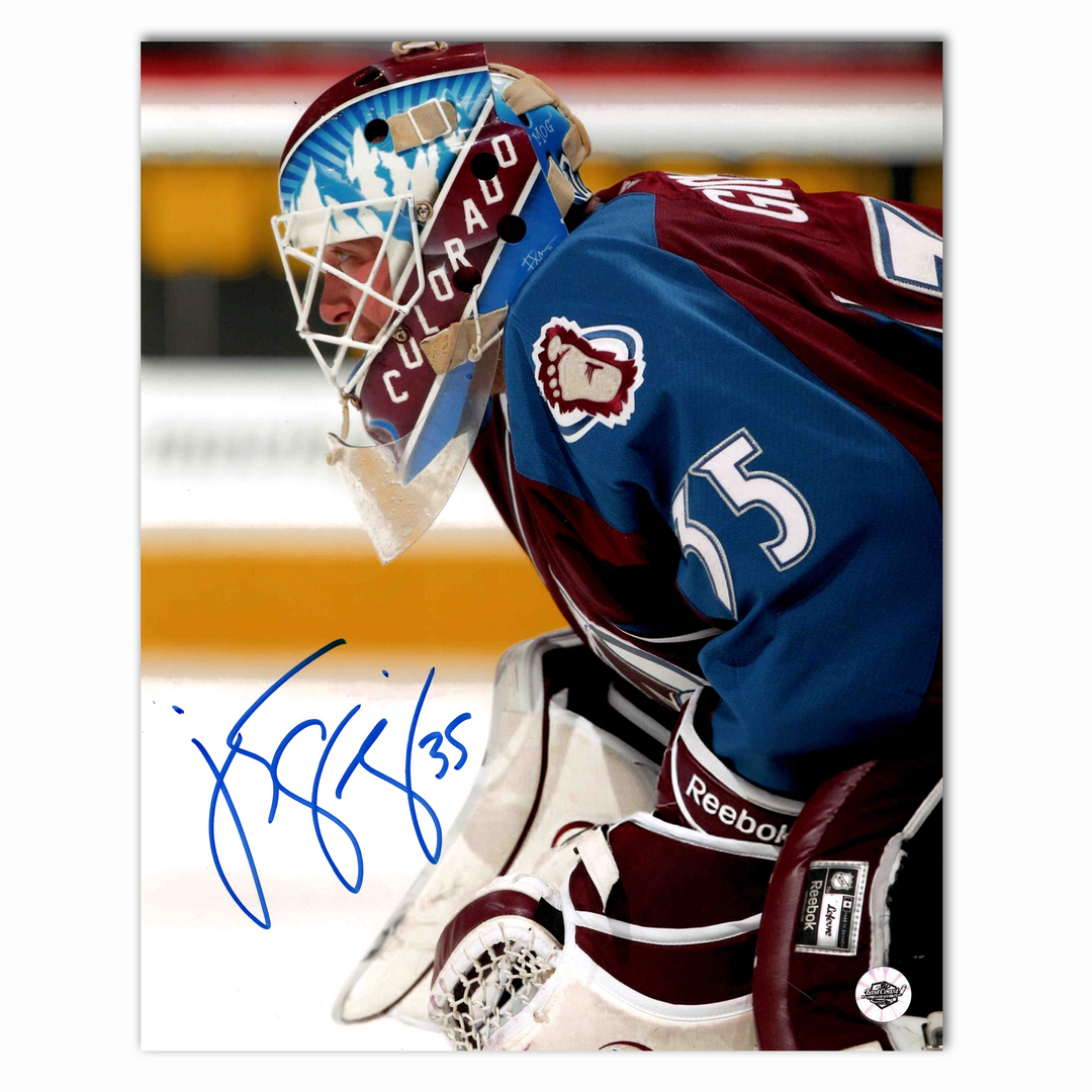 Jean-Sebastien Giguere Autographed Colorado Avalanche Close Up 8x10 Photo