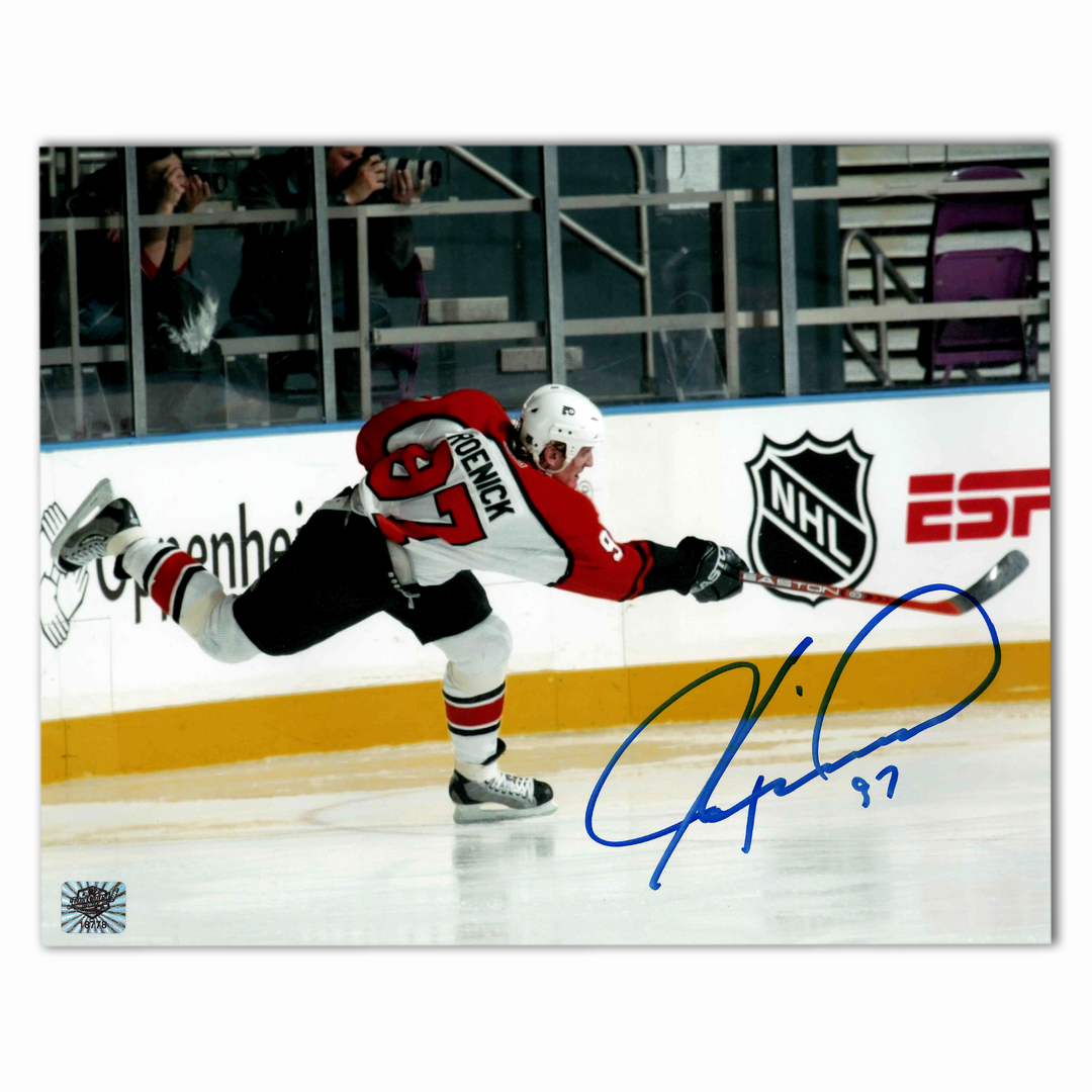 Jeremy Roenick Autographed Philadelphia Flyers Slapshot 8x10 Photo