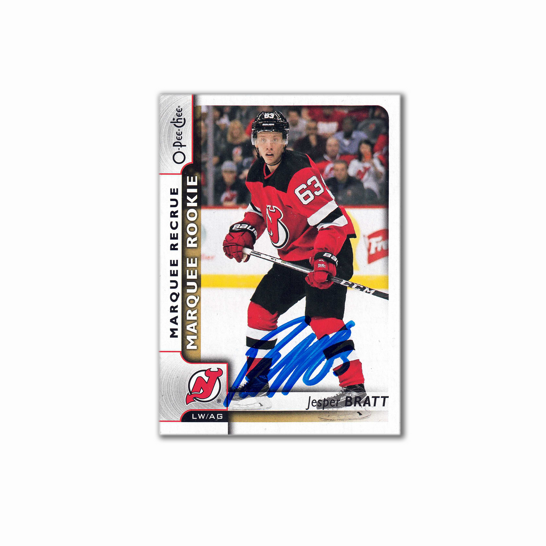 2017-18 OPC Marquee Rookies #627 JESPER BRATT Autographed Rookie Card