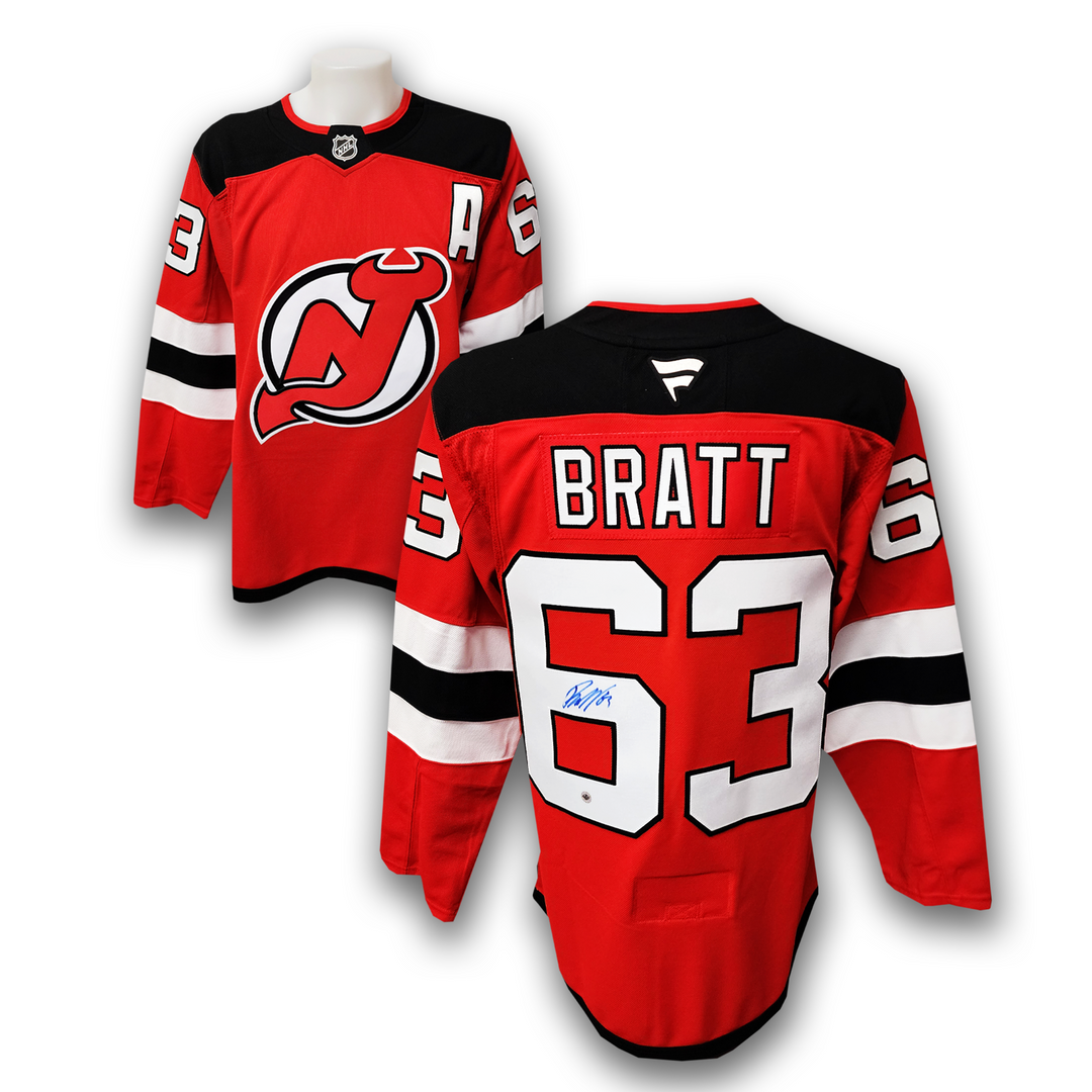 Jesper Bratt Autographed New Jersey Devils Home Fanatics Premium Jersey