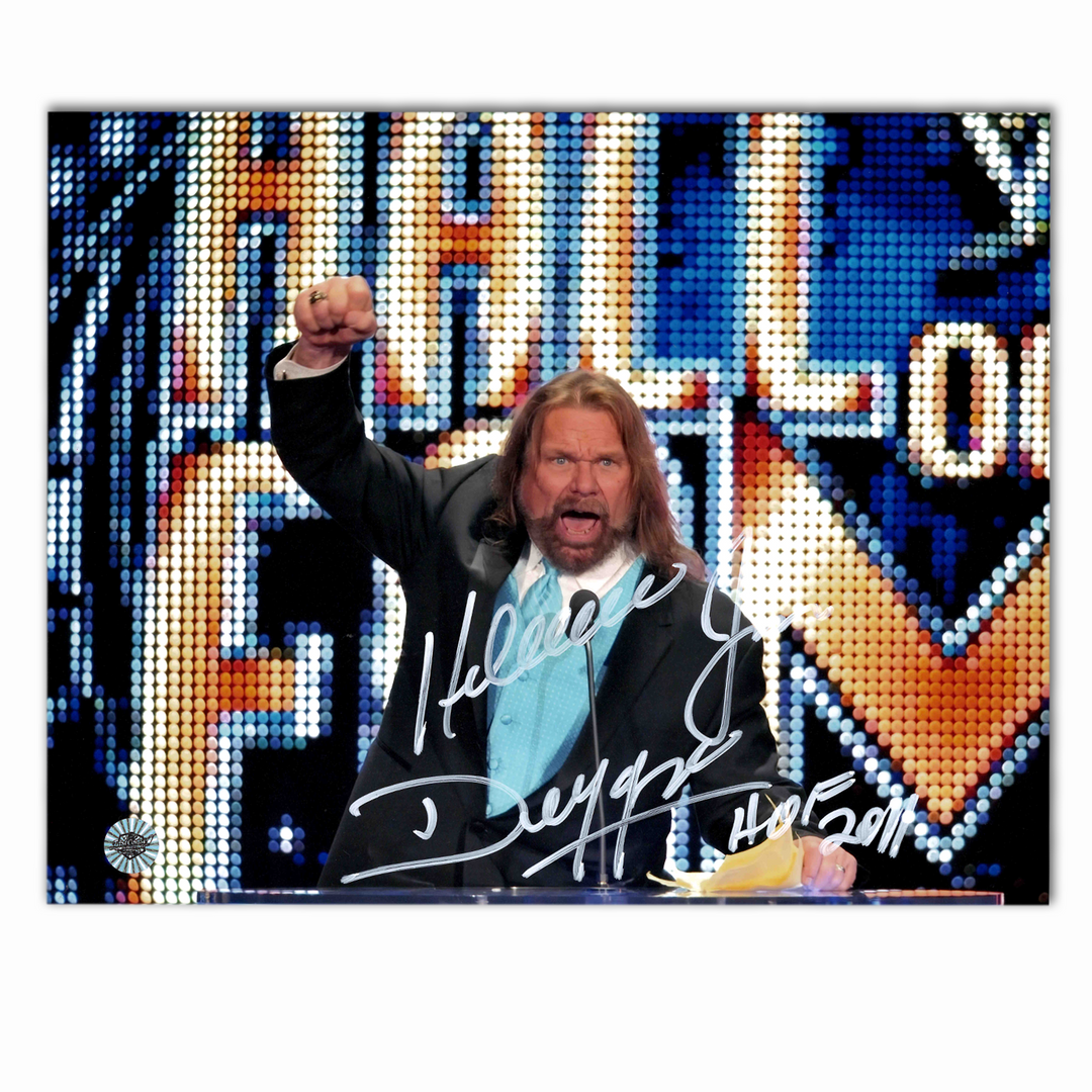 Hawksaw Jim Duggan Autographed WWE 8x10 Photo (HOF Induction)