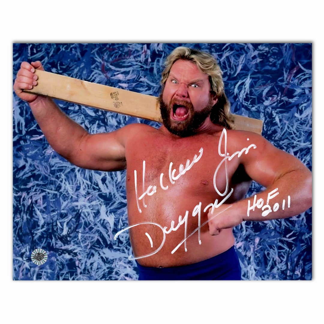 Hawksaw Jim Duggan Autographed WWE 8x10 Horizontal Photo (2x4)