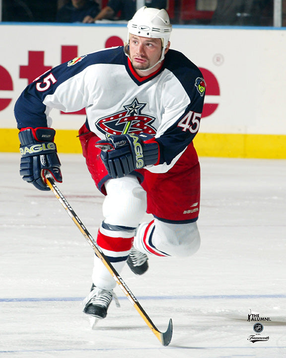 Pre-Order - Jody Shelley Autographed Columbus Blue Jackets Away 8x10 Photo
