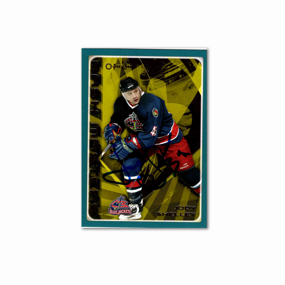 Jody Shelley Autographed Columbus Blue Jackets 2003 OPC #284 Hockey Card