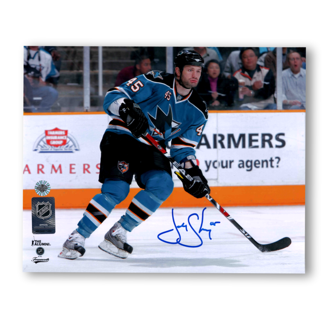 Jody Shelley Autographed San Jose Sharks Home Horizontal 8x10 Photo