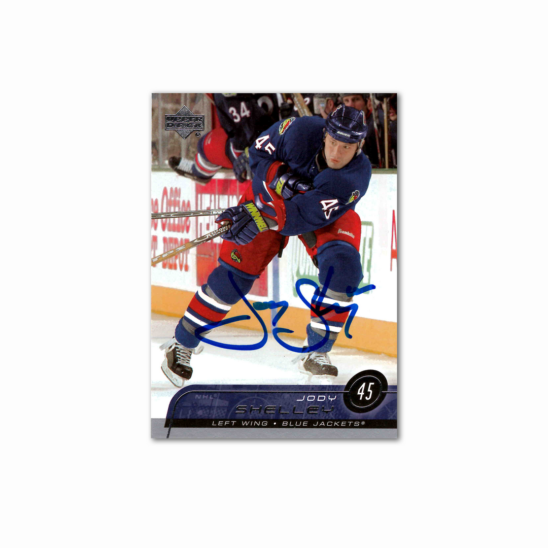 Jody Shelley Autographed Columbus Blue Jackets 2003 UDA 