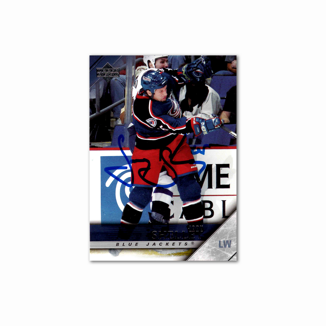 Jody Shelley Autographed Columbus Blue Jackets 2005-06 UDA #53 Hockey Card