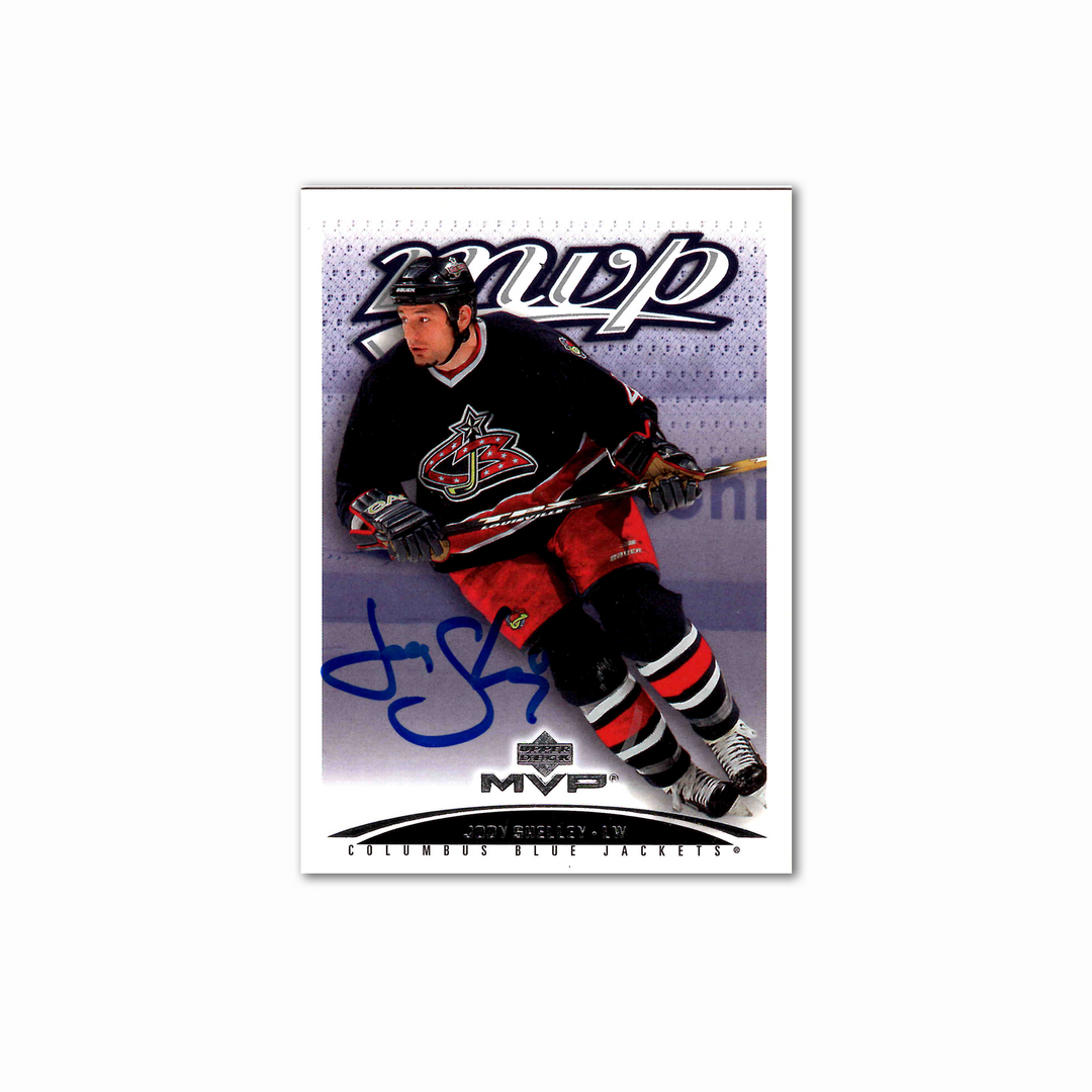 Jody Shelley Autographed Columbus Blue Jackets 2003 UDA MVP 