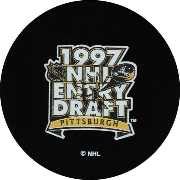 Pre-Order - Joe Thornton Autographed 1997 NHL Draft Hockey Puck