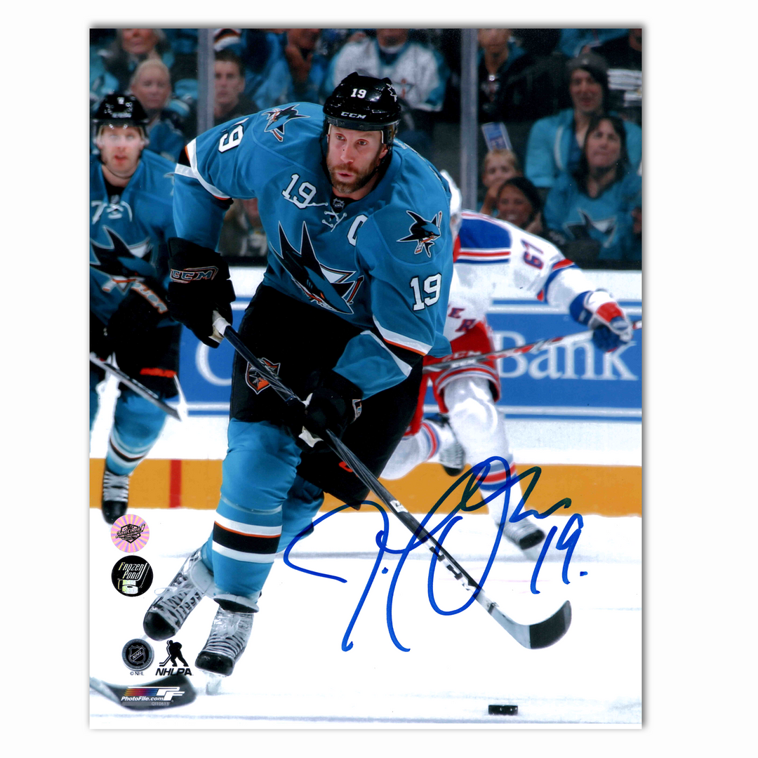 Joe Thornton Autographed San Jose Sharks Home 8x10 Photo