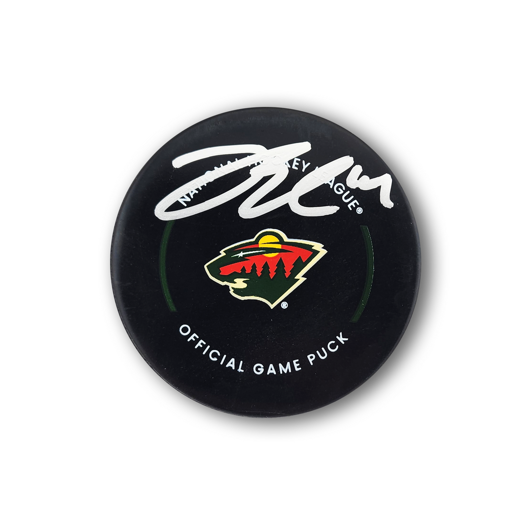 Joel Eriksson Ek Autographed Minnesota Wild Official Hockey Puck