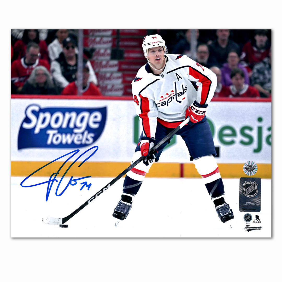 John Carlson Autographed Washington Capitals Away Horizontal 8x10 Photo
