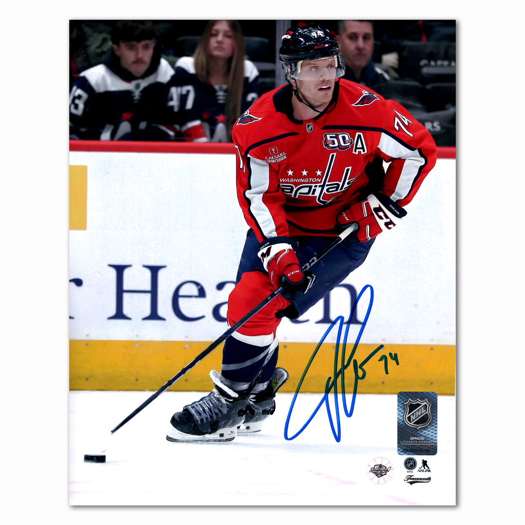 John Carlson Autographed Washington Capitals Home 8x10 Photo