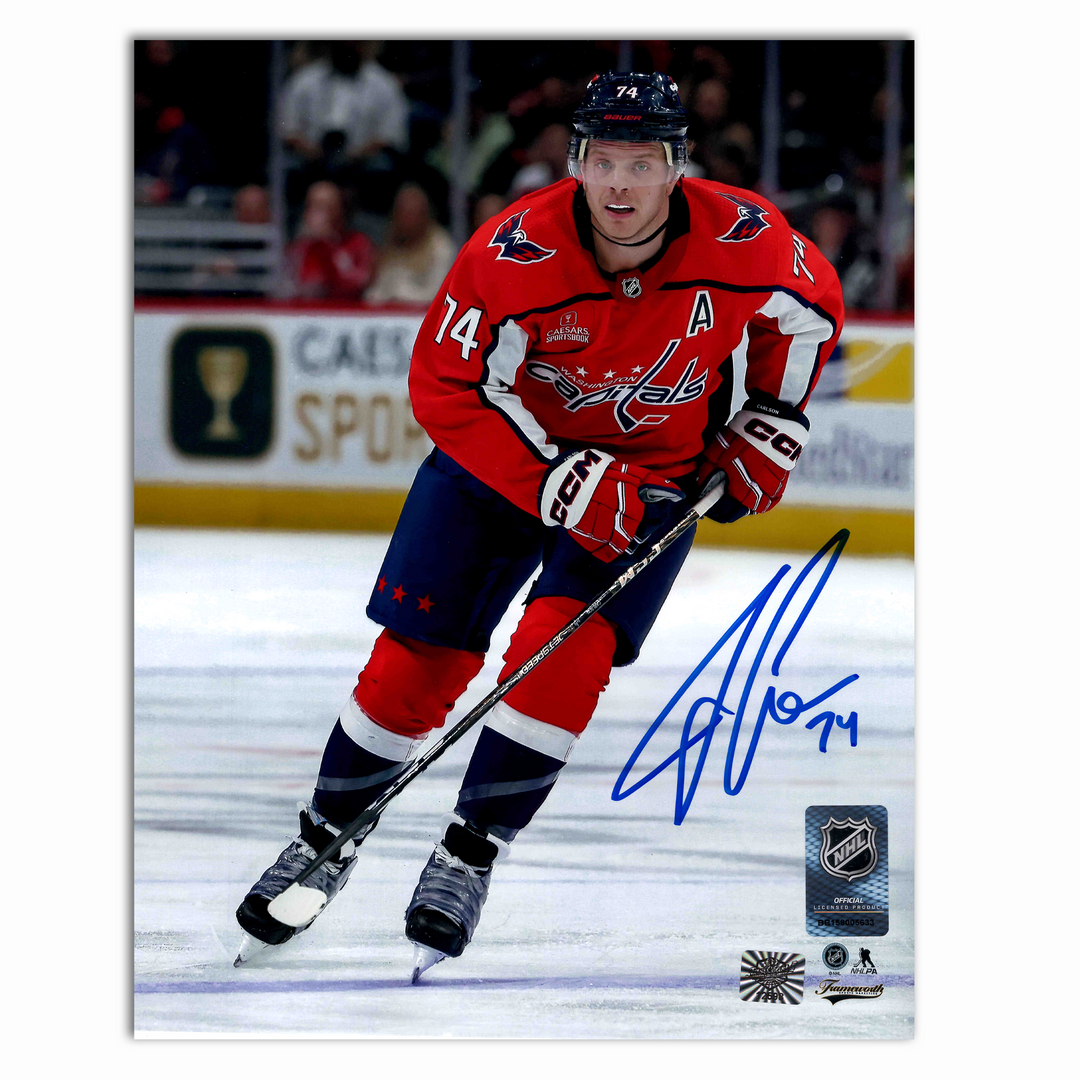 John Carlson Autographed Washington Capitals Home 8x10 Photo