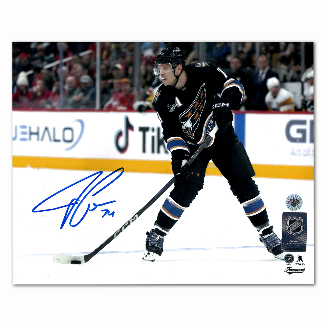 John Carlson Autographed Washington Capitals Reverse Retro 8x10 Photo