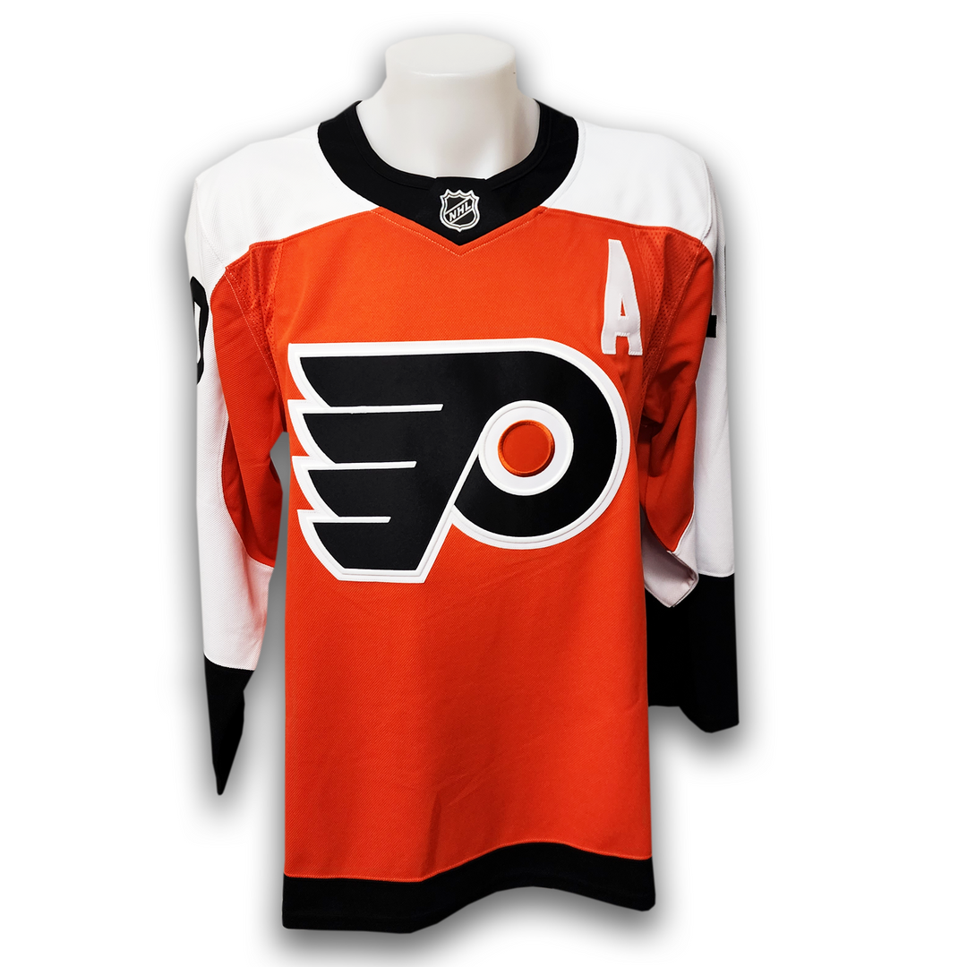 John LeClair Autographed Philadelphia Flyers Home Fanatics Premium Jersey