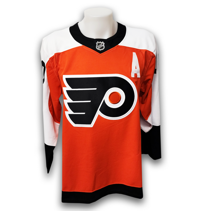John LeClair Autographed Philadelphia Flyers Home Fanatics Premium Jersey