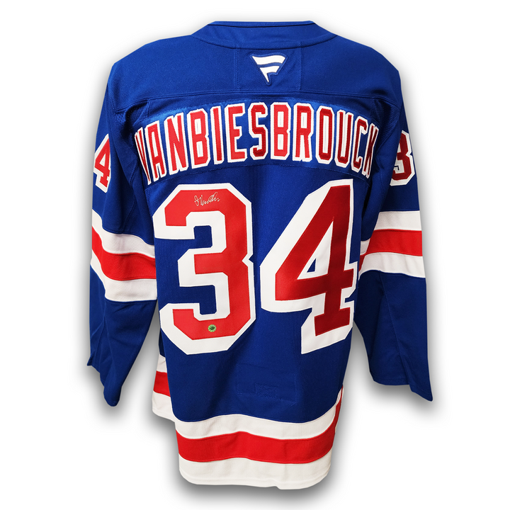 John Vanbiesbrouck Autographed New York Rangers Home Fanatics Premium Jersey