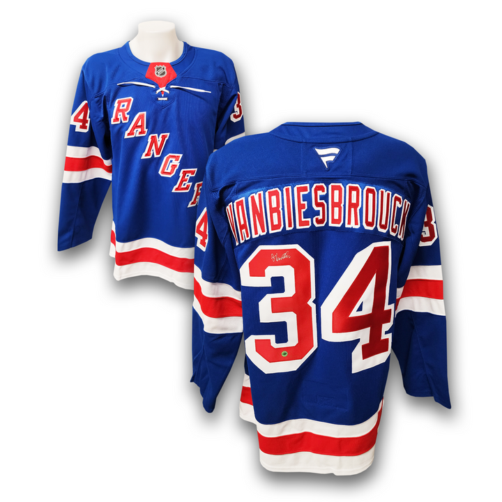John Vanbiesbrouck Autographed New York Rangers Home Fanatics Premium Jersey