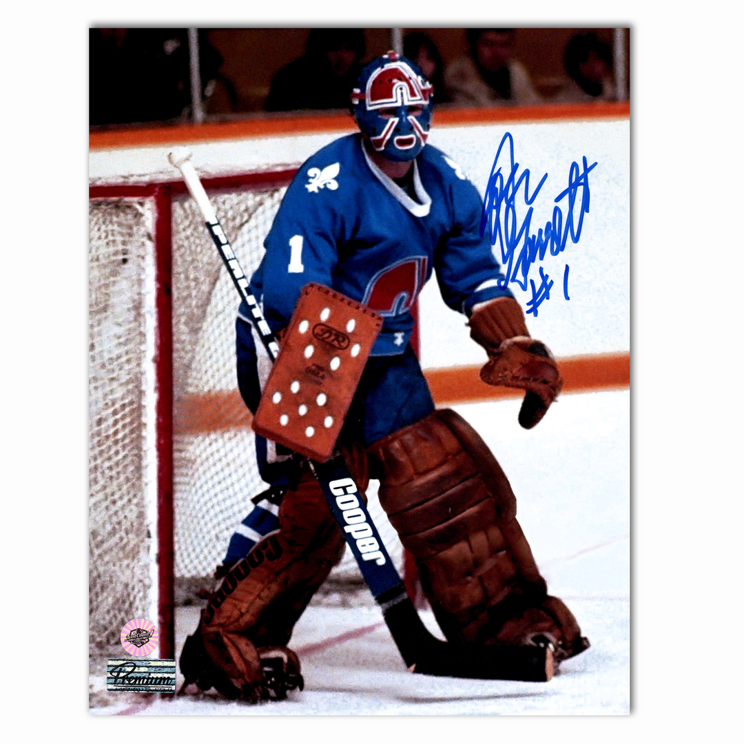 John Garrett Autographed Quebec Nordiques 8x10 Photo