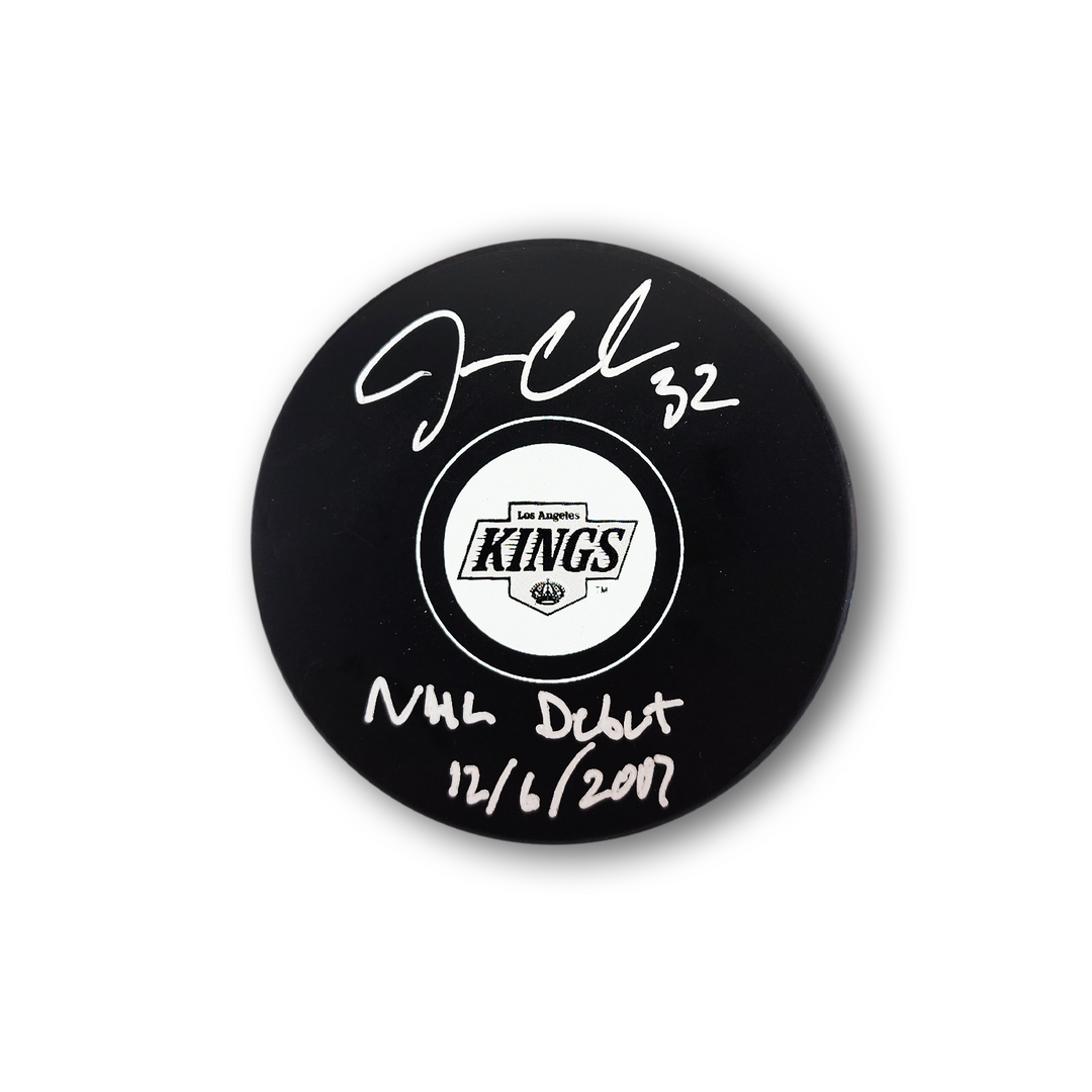 Jonathan Quick Autographed Los Angeles Kings Hockey Puck Inscribed NHL Debut