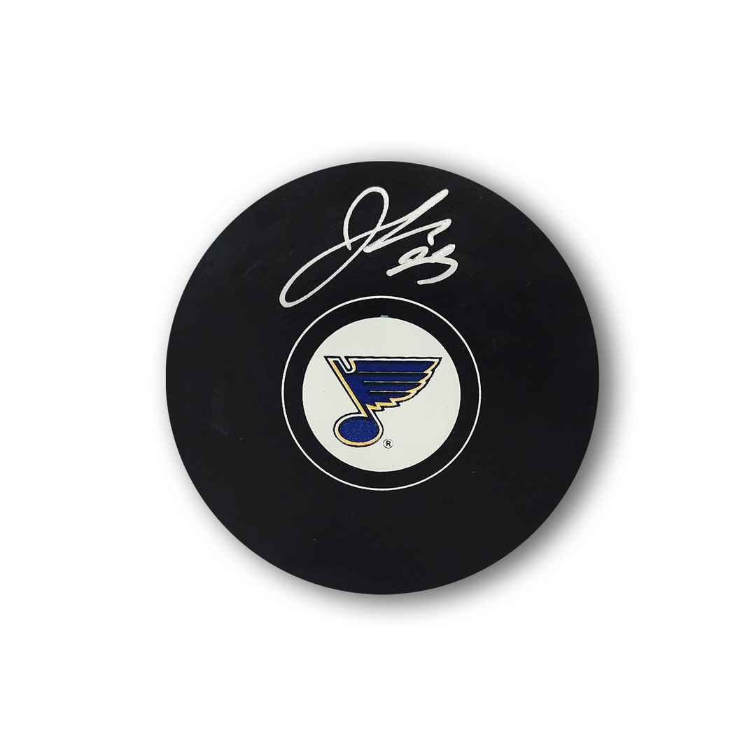 Jordan Kyrou Autographed St. Louis Blues Hockey Puck