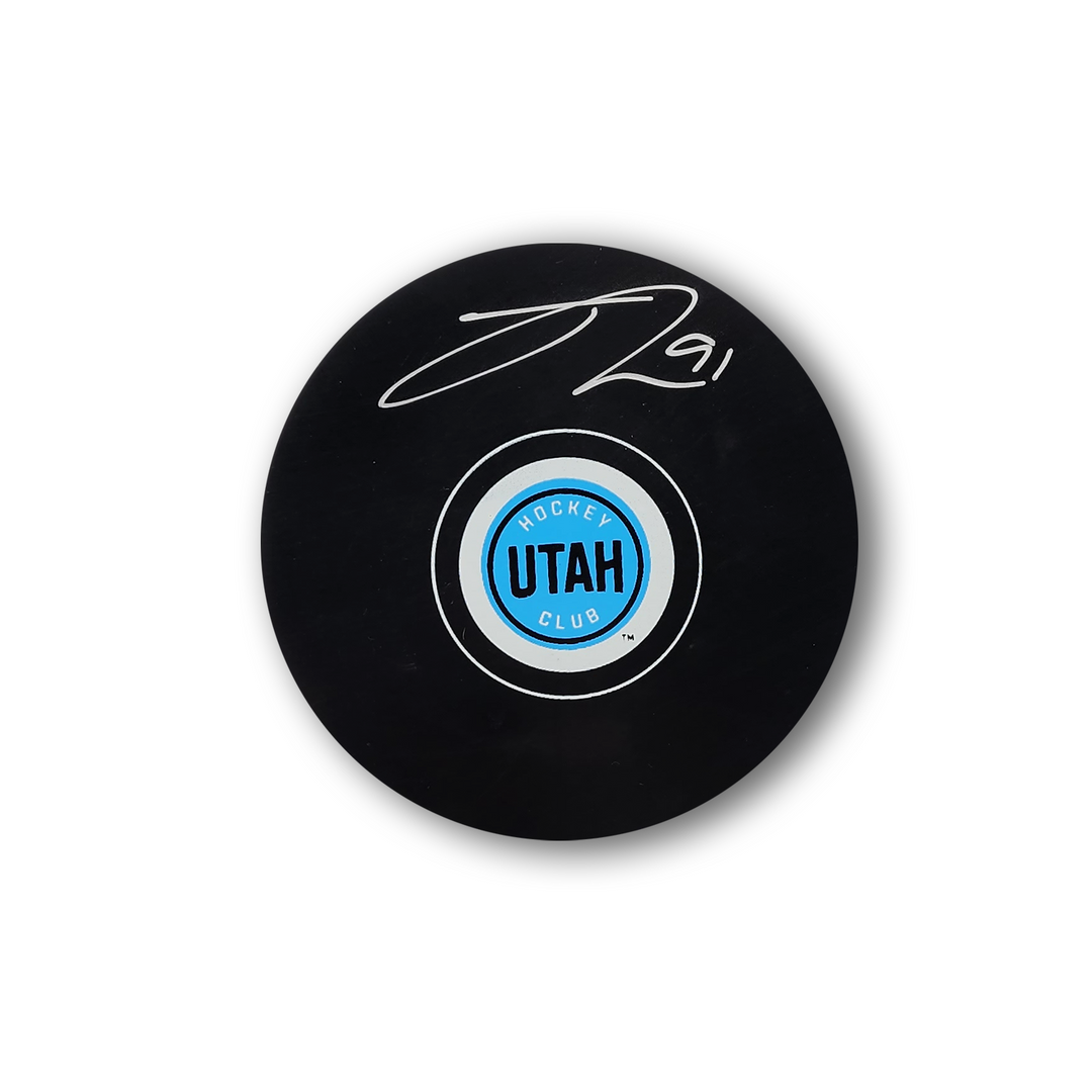 Josh Doan Autographed Utah Hockey Club Hockey Puck