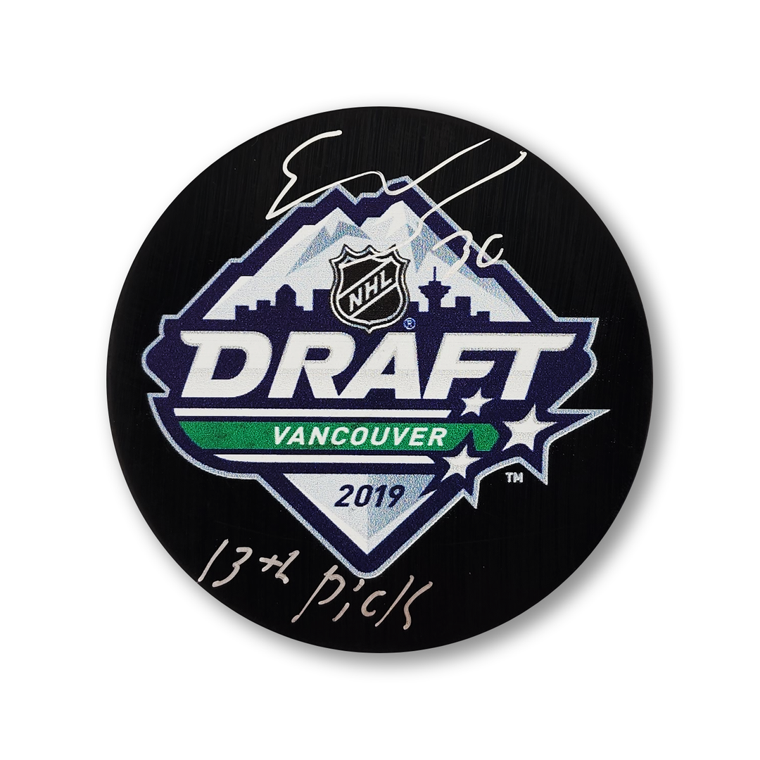 Spencer Knight Autographed Florida Panthers Official Hockey Puck Inscribed NHL Debut