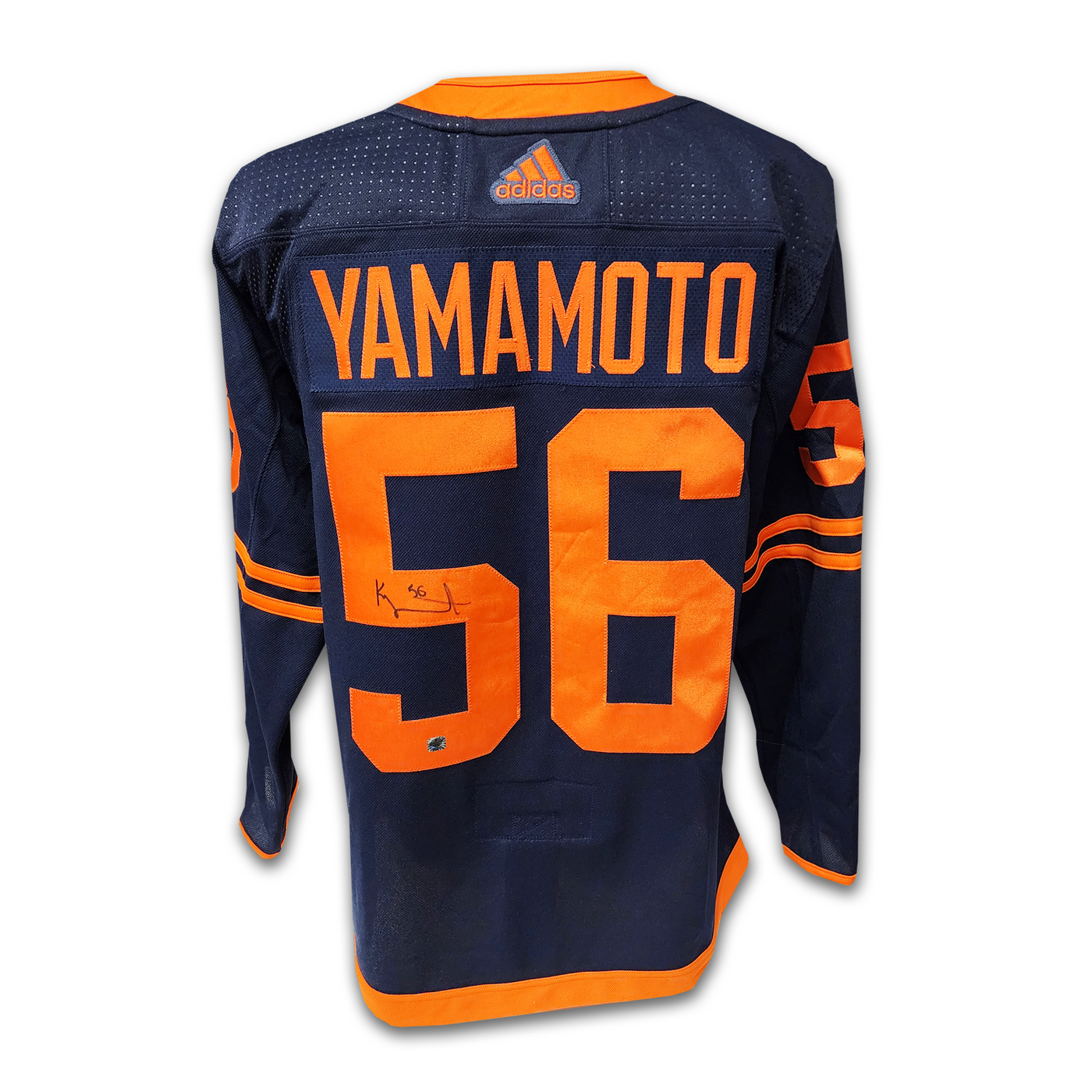 Kailer Yamamoto Autographed Edmonton Oilers Alternate Adidas Jersey