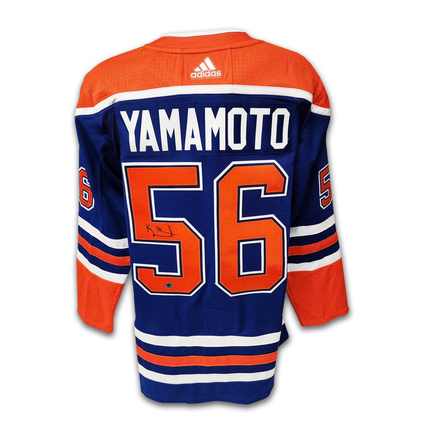 Kailer Yamamoto Autographed Edmonton Oilers Home Adidas Jersey