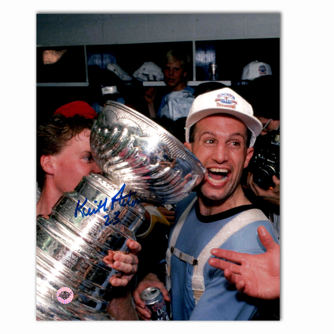 Keith Acton Autographed Edmonton Oilers Stanley Cup 8x10 Photo