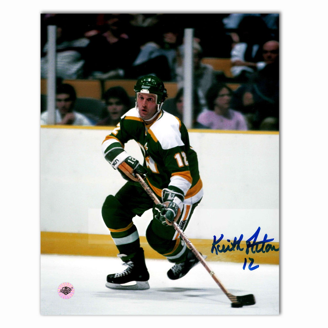 Keith Acton Autographed Minnesota North Stars Home 8x10 Photo