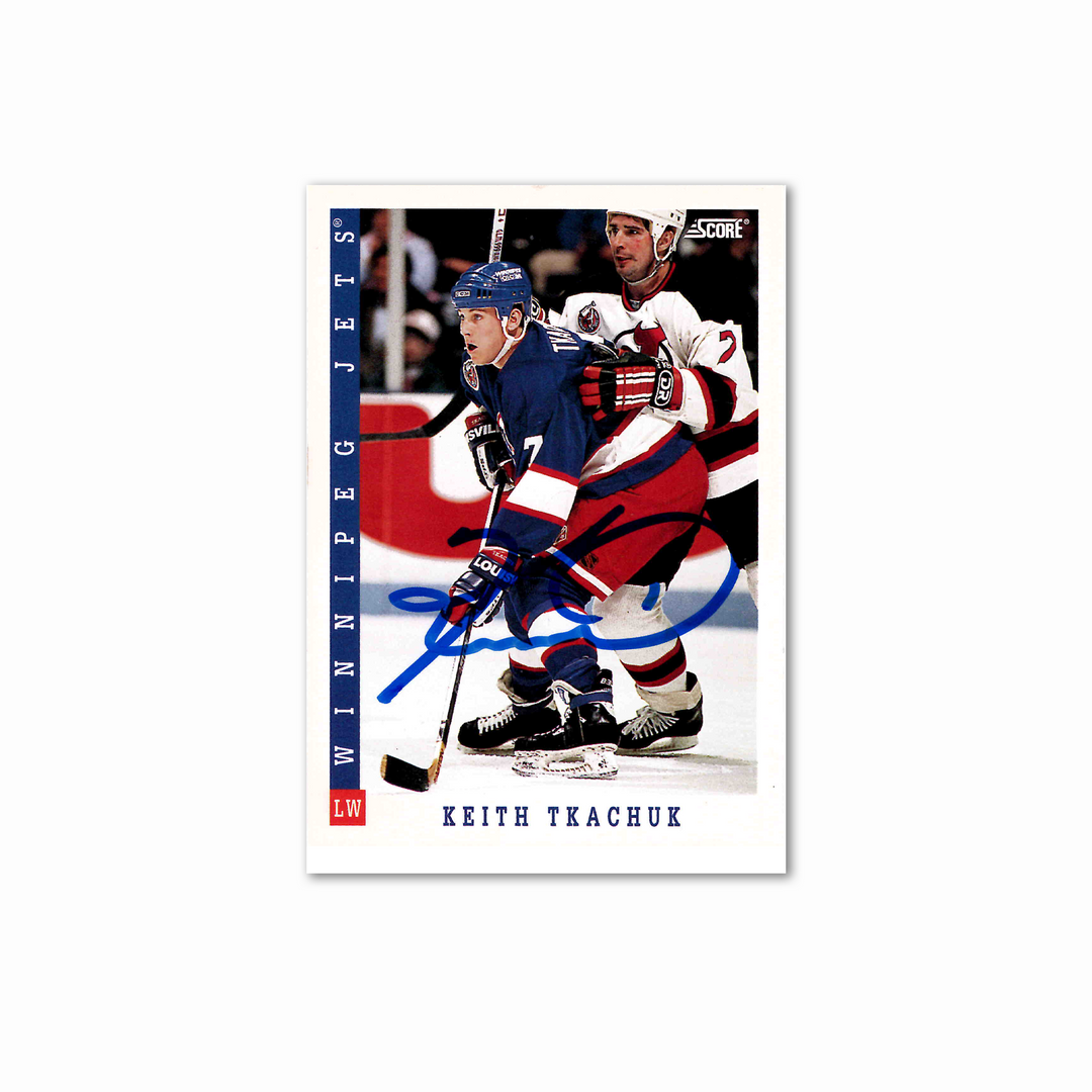 Keith Tkachuk Autographed Winnipeg Jets Score 