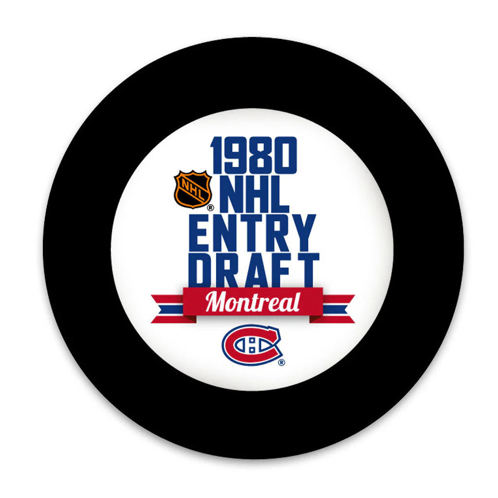 Pre-Order - Kelly Hrudey Autographed 1980 NHL Draft Hockey Puck