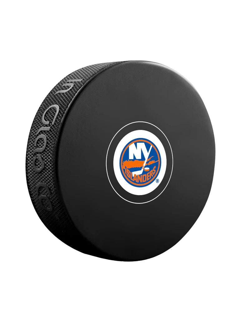 Pre-Order - Kelly Hrudey Autographed New York Islanders Hockey Puck