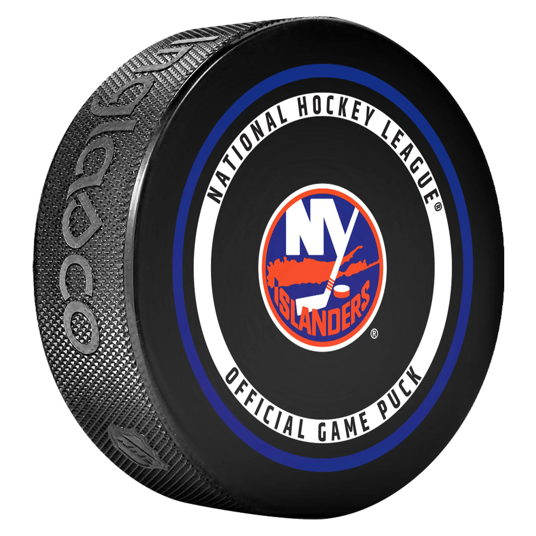 Pre-Order - Kelly Hrudey Autographed New York Islanders Official Hockey Puck