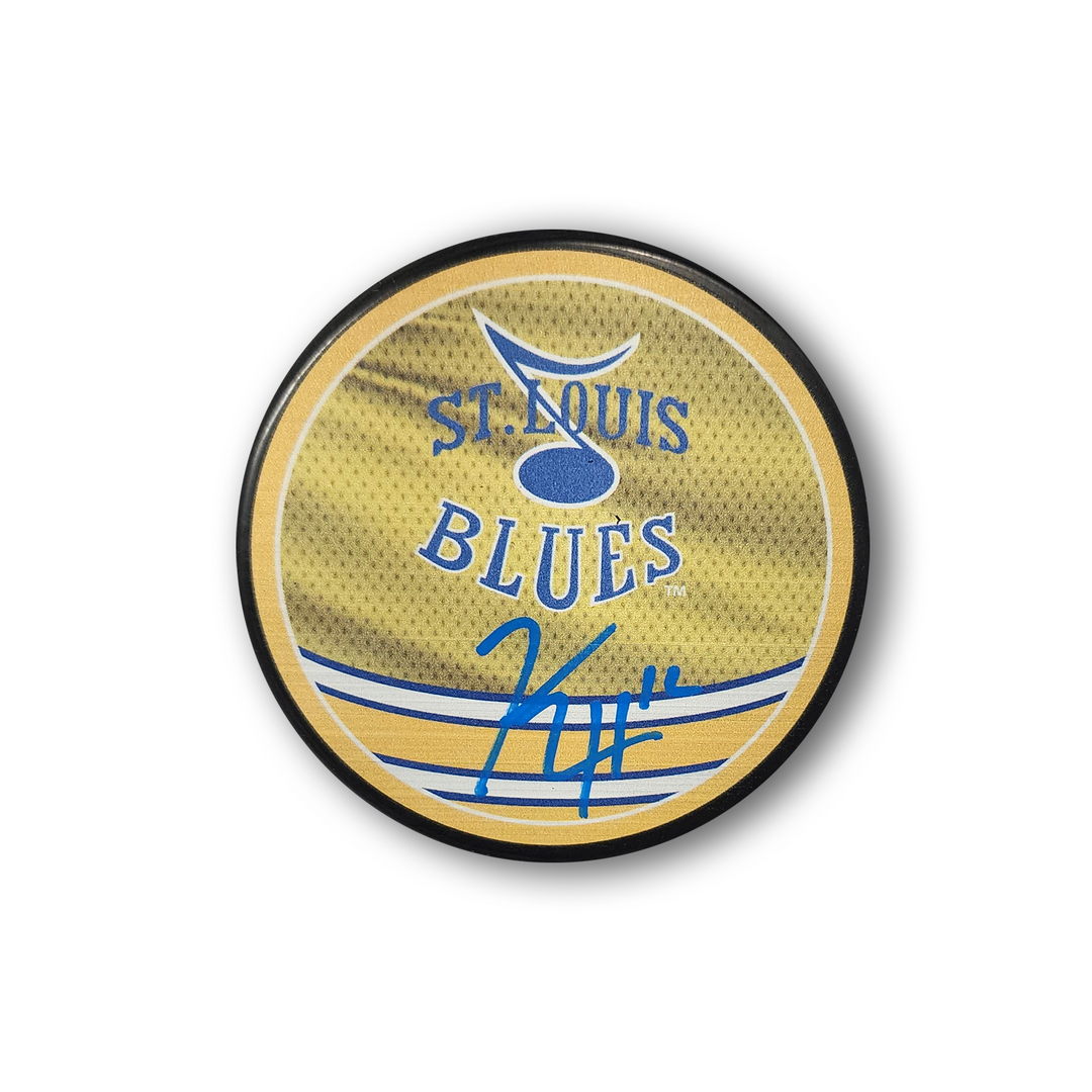 Kevin Hayes Autographed St. Louis Blues Reverse Retro Hockey Puck