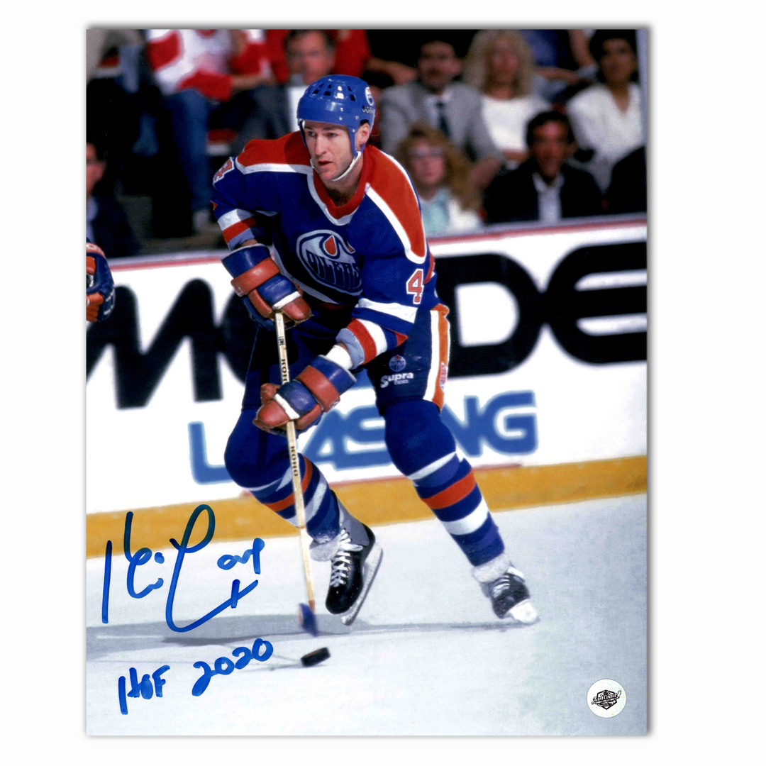 Kevin Lowe Autographed Edmonton Oilers Home 8x10 Photo
